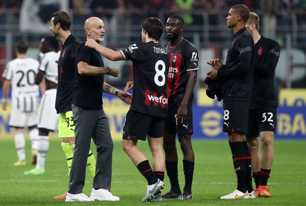 Pioli and Tonali Milan