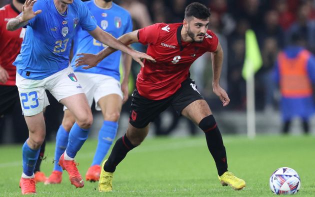 Albania's forward Armando Broja