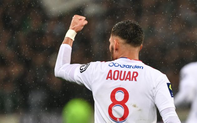 Lyon's French midfielder Houssem Aouar