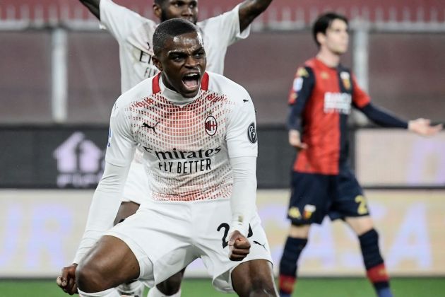 AC Milan's French defender Pierre Kalulu