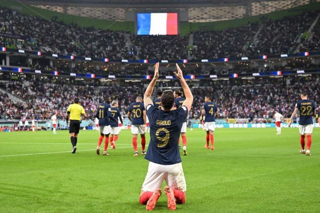 France's forward #09 Olivier Giroud