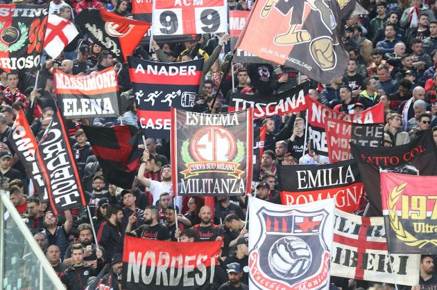 Fans of AC Milan during
