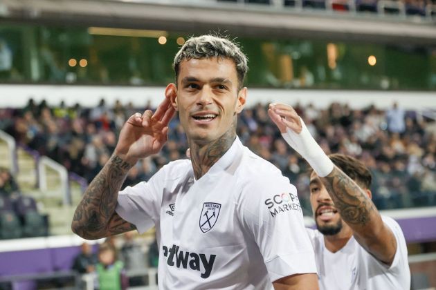 West Ham's Italian forward Gianluca Scamacca