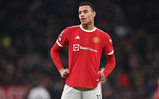 Manchester United's English striker Mason Greenwood