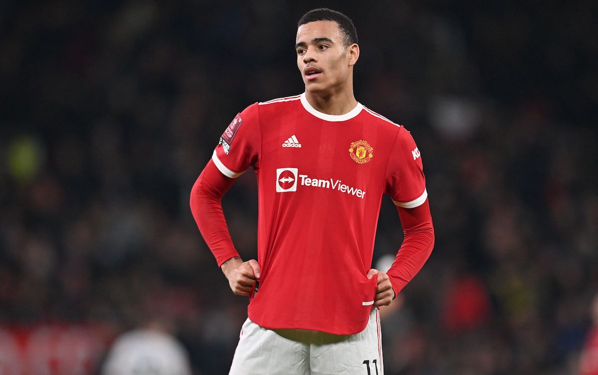 Manchester United's English striker Mason Greenwood