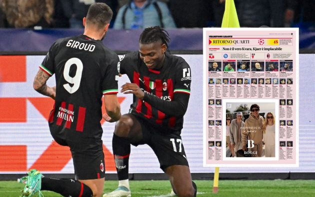 Giroud Leao gazzetta ratings