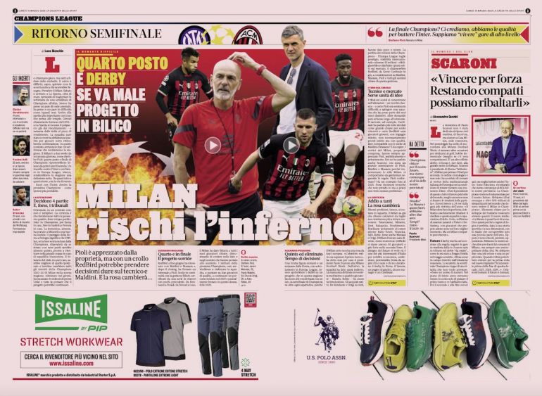 GdS: Backwards Steps Force Reflections - Milan Management At Risk If ...