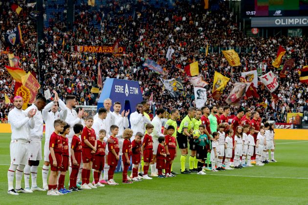 Players of AC Milan and AS Roma