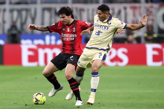 Sandro Tonali of AC Milan