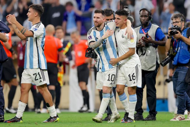 Lionel Messi and Thiago Almada