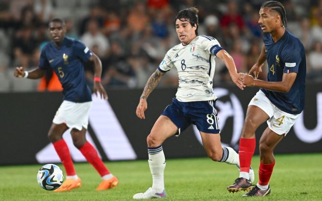 Italy's midfielder Sandro Tonali