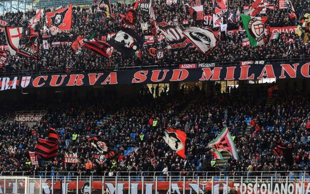 AC Milan fans of the Curva Sud