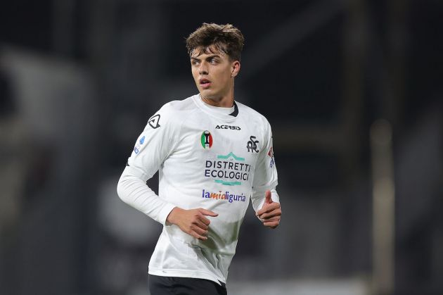 Daniel Maldini of Spezia Calcio