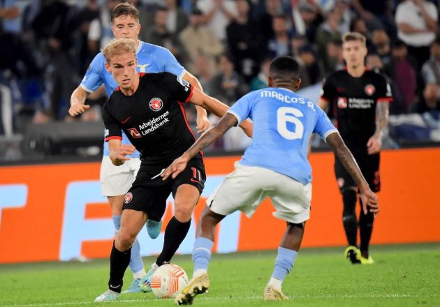 Midtjylland's Danish forward Gustav Isaksen