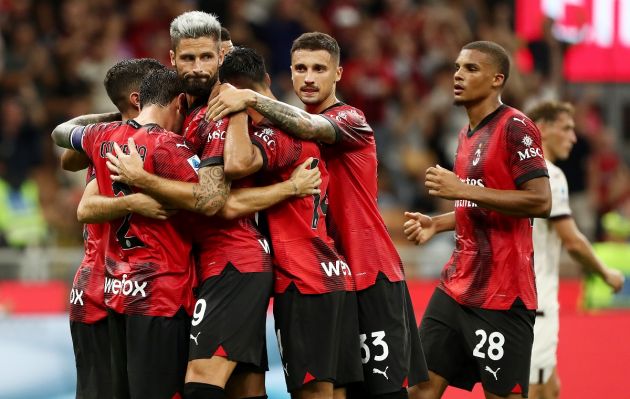 AC Milan team celebrate