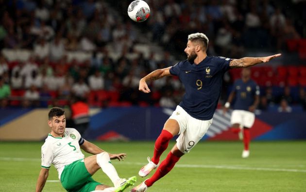 France's forward #09 Olivier Giroud