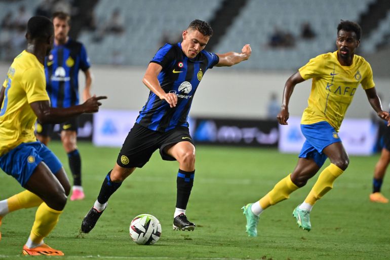 Photo – Inter Milan Midfielder Kristjan Asllani Celebrates 5-1 Serie A Win  Vs AC Milan