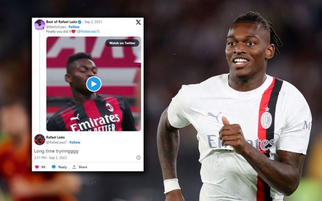 Leao reacts