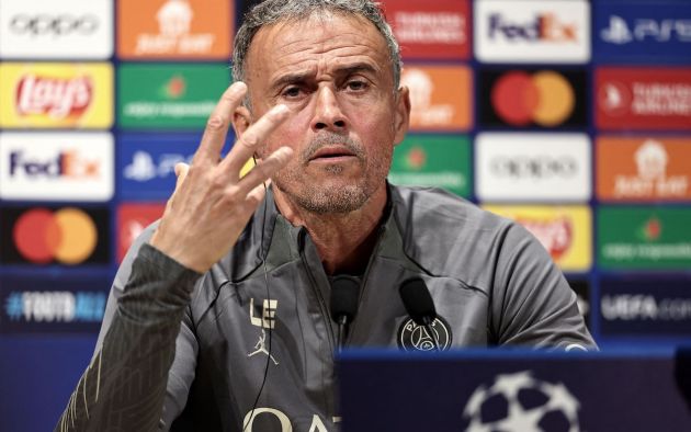Paris Saint-Germain's Spanish head coach Luis Enrique