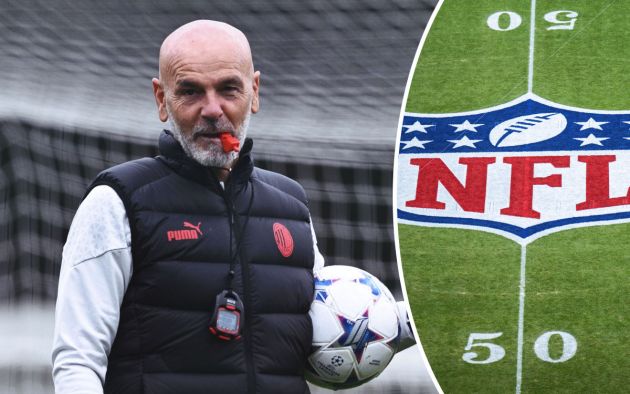 Pioli and NFL logo