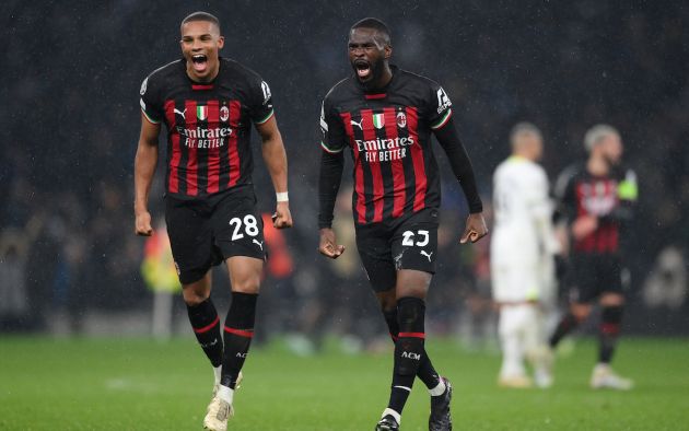 Malick Thiaw and Fikayo Tomori of AC Milan