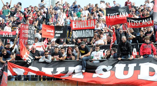 milan fans lecce