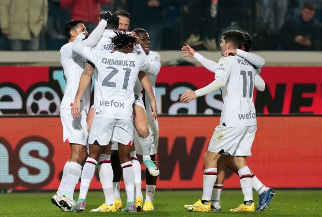 Milan players celebrate