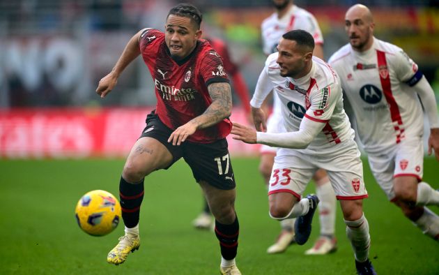 AC Milan's Swiss forward #17 Noah Okafor