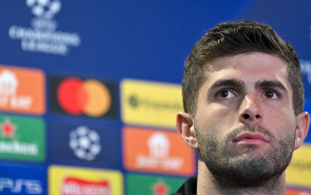 Christian Pulisic speaks during a press conference