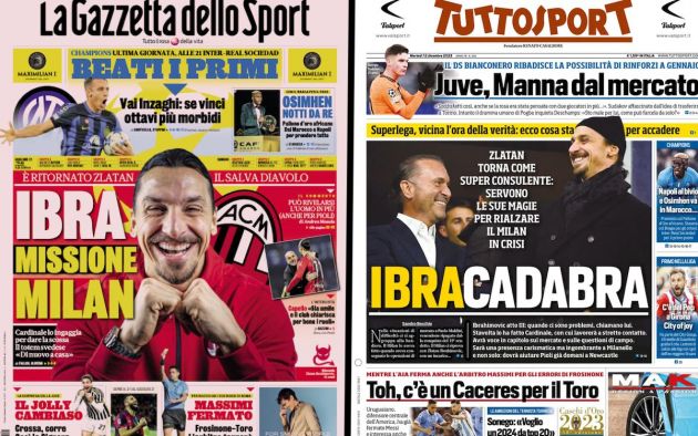 zlatan front pages