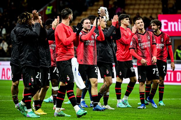 AC Milan's players players celebrate