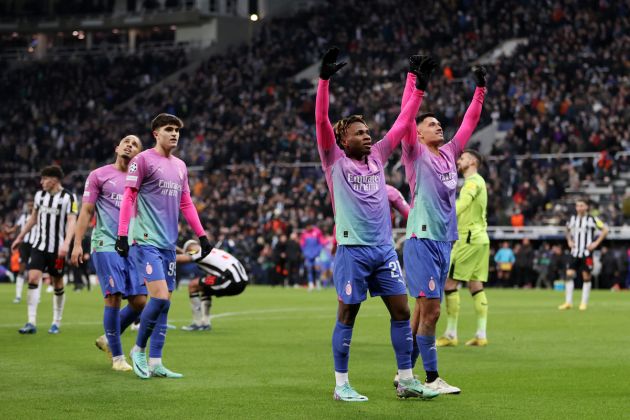 Samuel Chukwueze of AC Milan celebrates