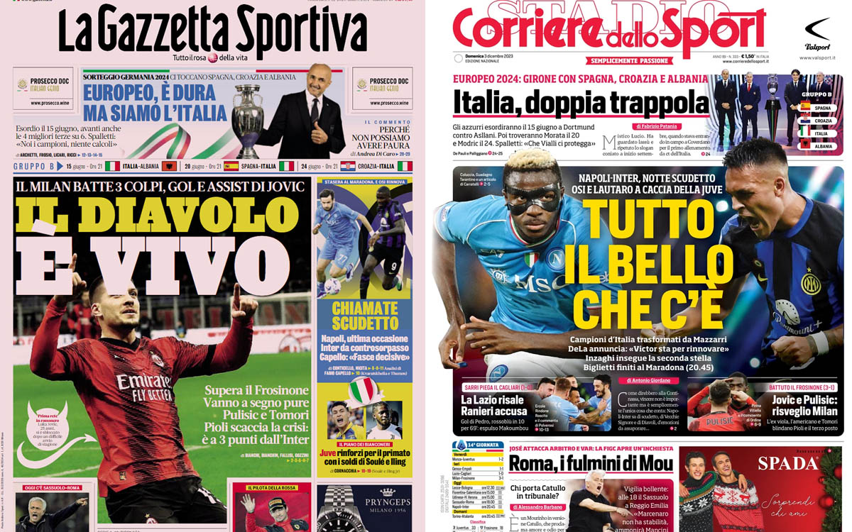Gallery: Milan awakening Pioli breathes Today s front pages in Italy