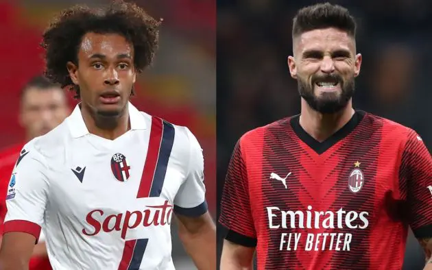 zirkzee bologna giroud milan