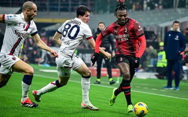 AC Milan's Portuguese forward #10 Rafael Leao