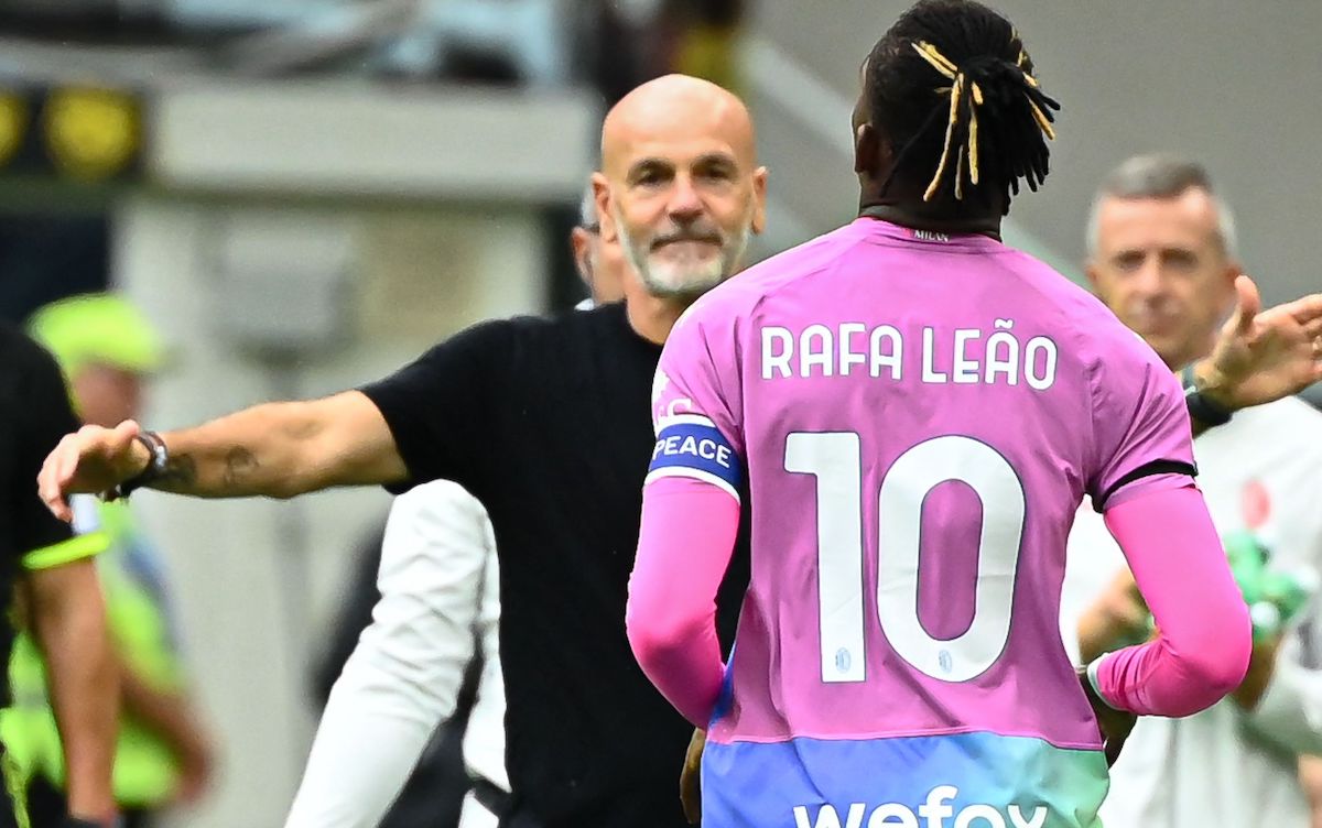 AC Milan's Portuguese forward #10 Rafael Leao