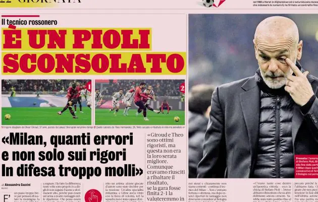 Pioli worried Gazzetta