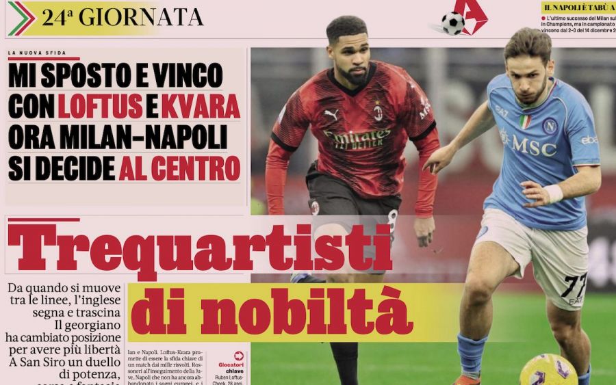 GdS: An 8 and a 7 becomes 10s - Loftus-Cheek and Kvara the key in Milan ...