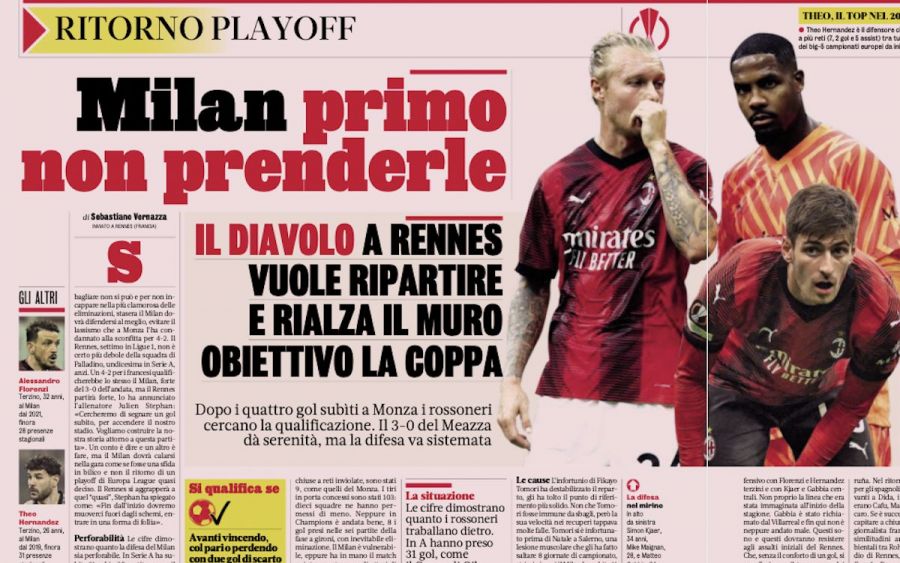 GdS: 'Firstly, don't concede' - bruised Milan hoping not to encounter  stormy seas