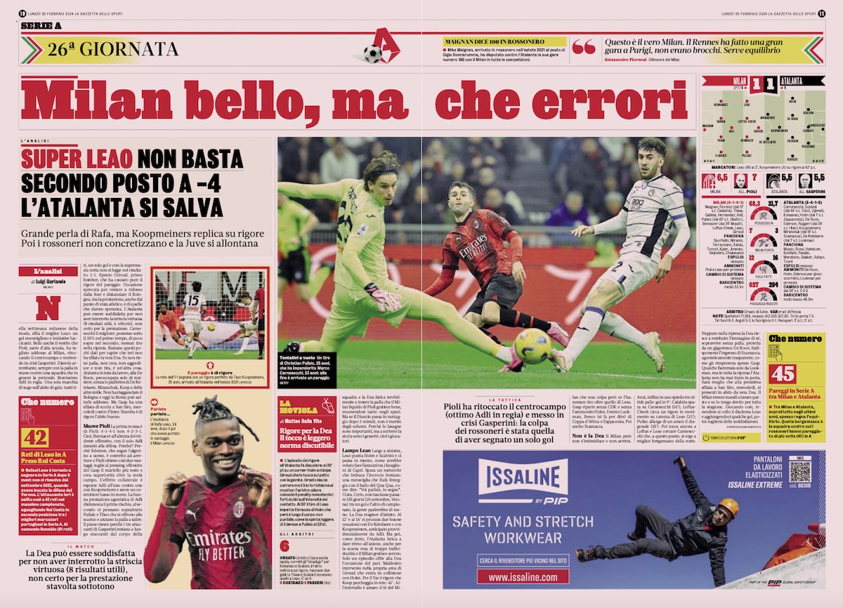 gazzetta milan atalanta gazzetta milan atalanta