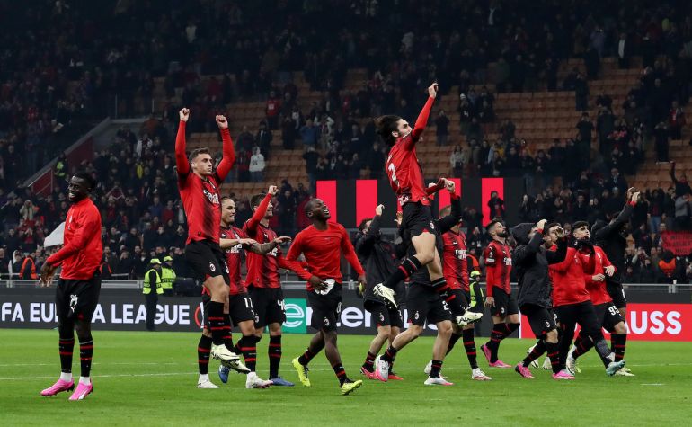 Exciting football matchup between AC Milan and Stade Rennais F.C. in the current year