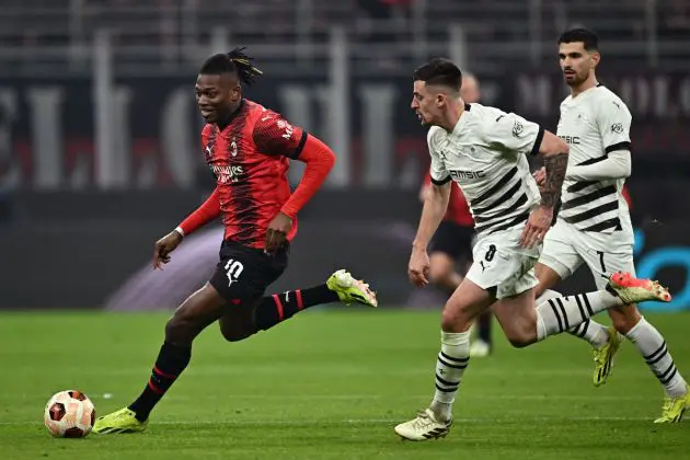 AC Milan's Portuguese forward #10 Rafael Leao