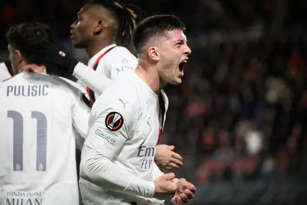 AC Milan's Serbian forward #15 Luka Jovic