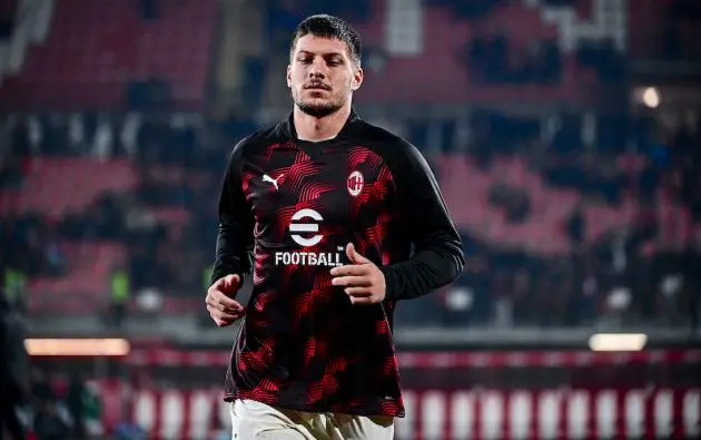 AC Milan's Serbian forward #15 Luka Jovic