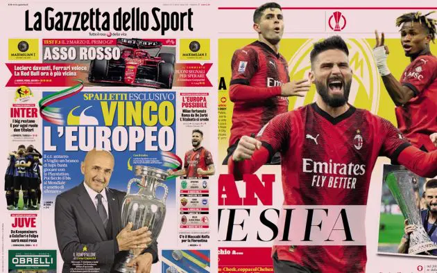 Headlines Gazzetta Feb 24 2024