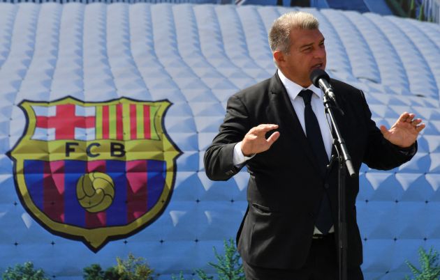 FC Barcelona's President Joan Laporta