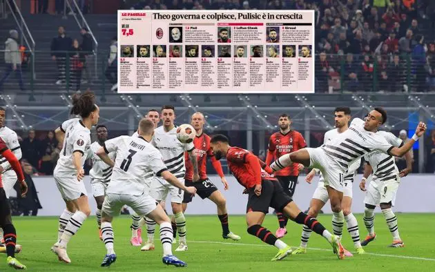 milan rennes gazzetta ratings