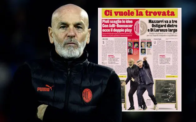 Pioli new look vs. Napoli