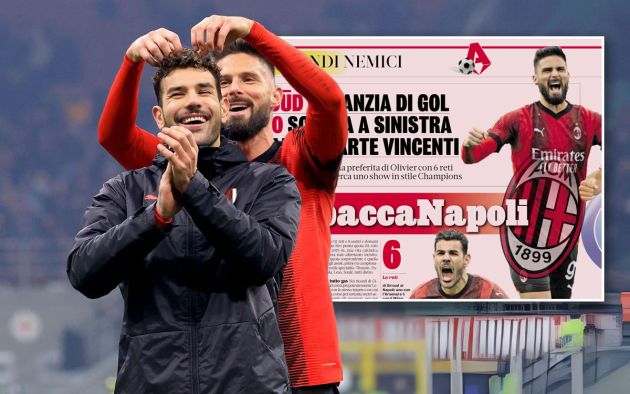 Theo and Giroud Napoli Gazzetta