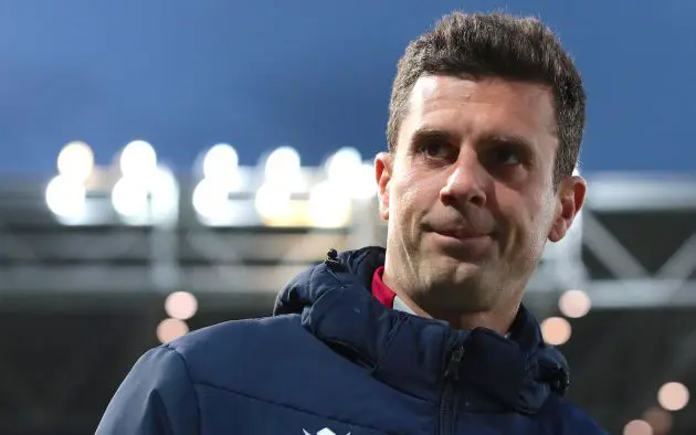 Bologna FC coach Thiago Motta